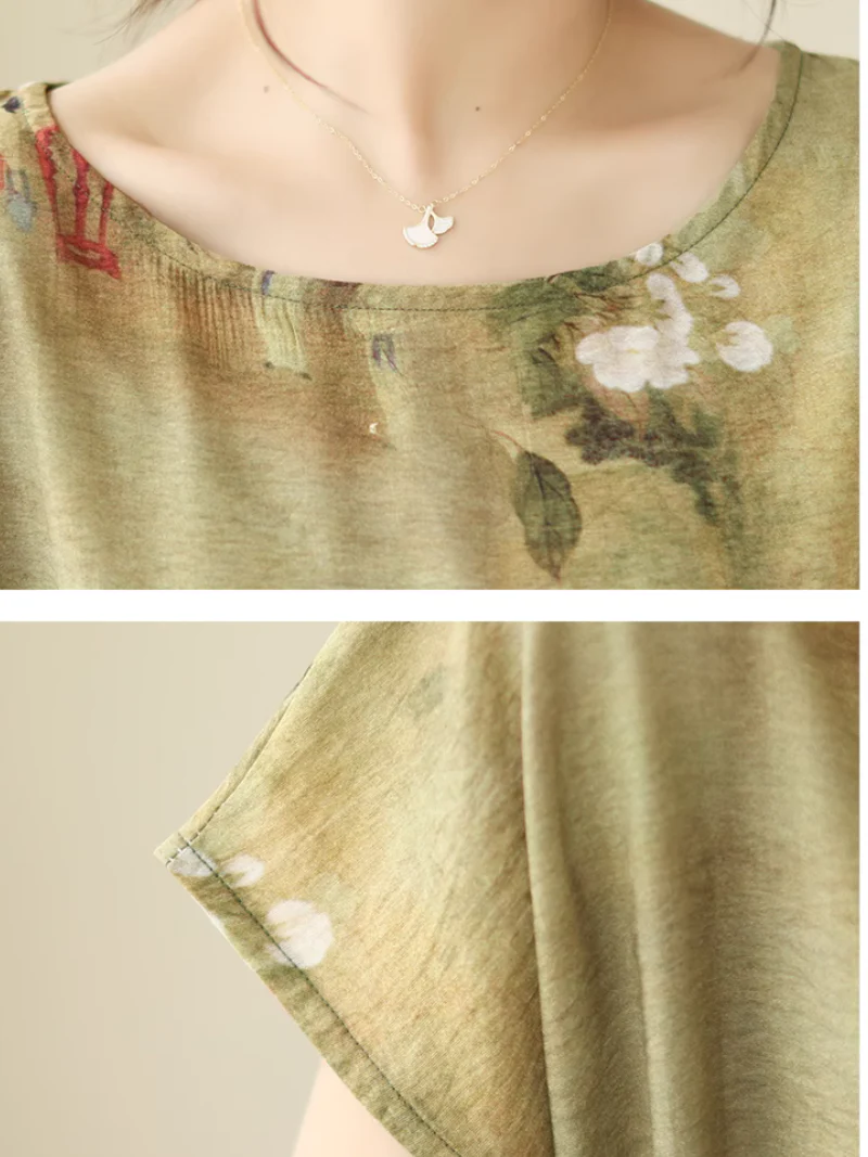 Flowy Lightweight Loose Midi Dress - Image 3
