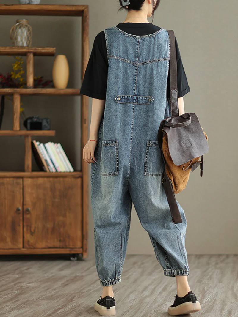 Foggy Season Denim High Waist Jumpsuit - Image 4