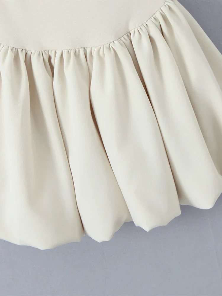 Fondness Frill Cream Dress - Image 5