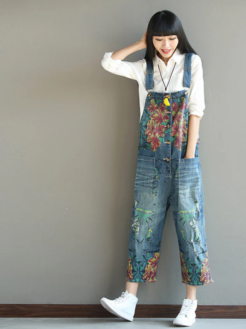 Found You Better Denim Loose Overall Dungarees - Image 4