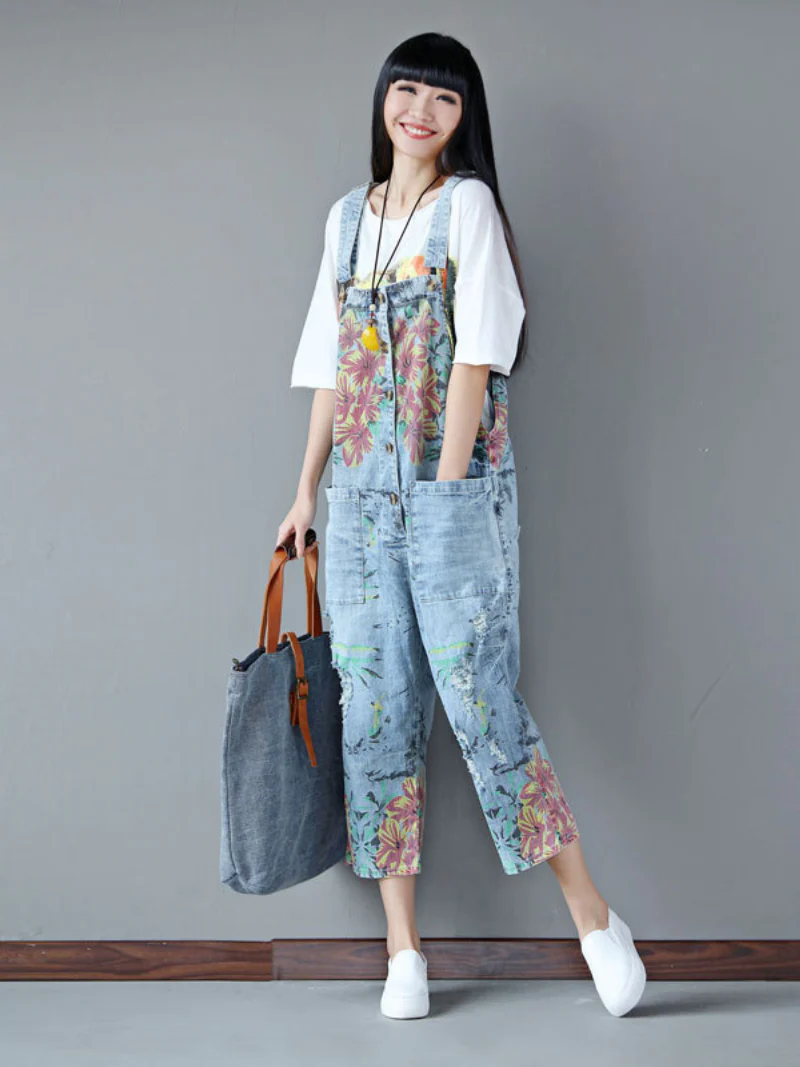 Found You Better Denim Loose Overall Dungarees - Image 6