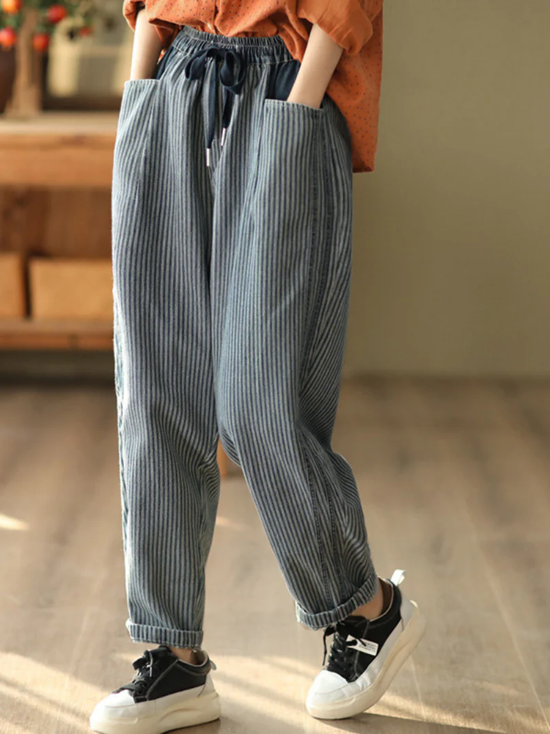 Free People's Elastic Waist Bottom Pants - Image 5