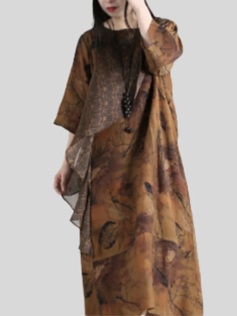 Game Of Time Loose Round Neck A-line Dress - Image 4