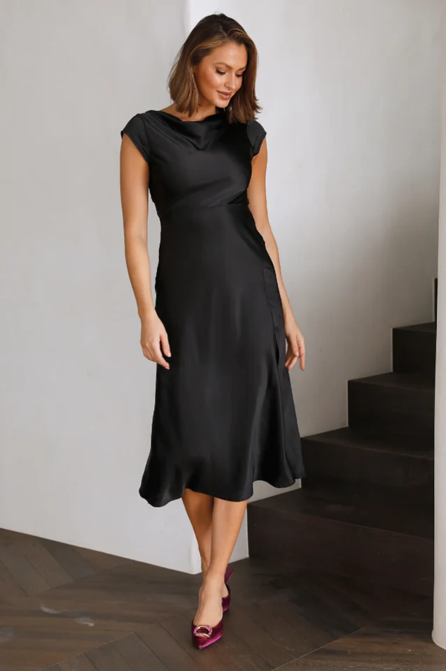 Get In Formation Satin Midi Dress - Image 14