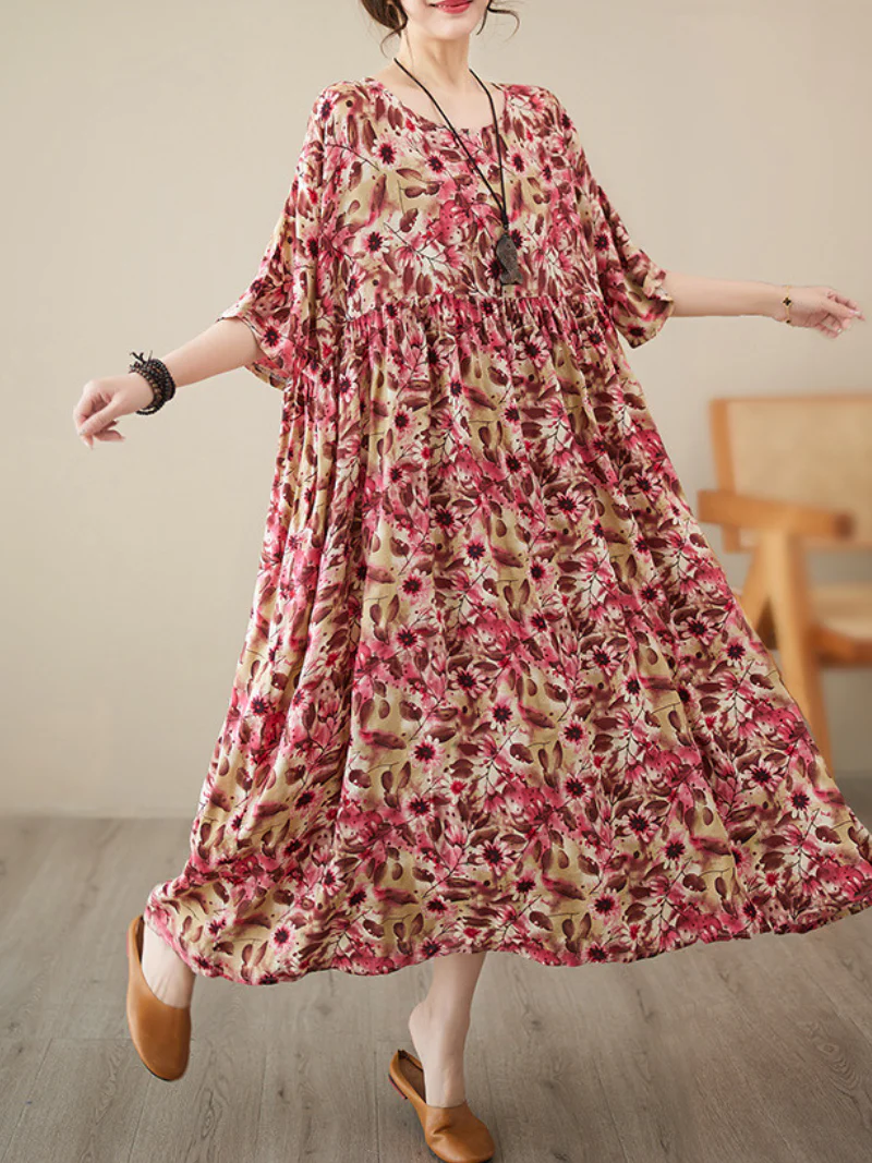 Giving Love Cotton Floral Smock Dress - Image 2