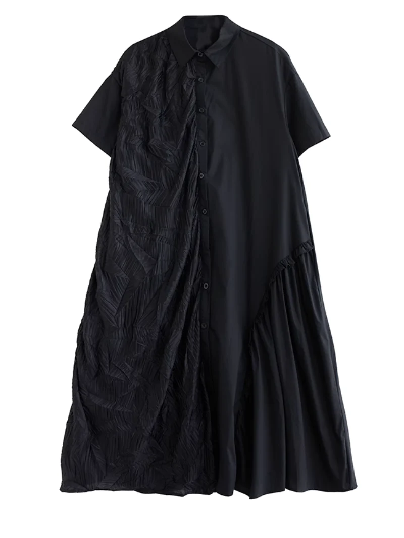 Giving Love Ruffled A-Line Shirt  Dress - Image 2