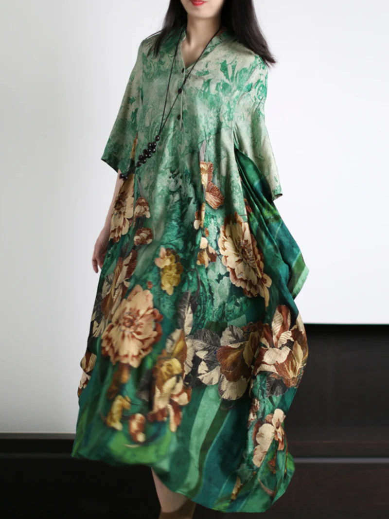 Got My Love Loose V-neck A-line Dress - Image 3