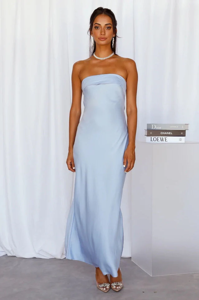 Half Open Back Sleeveless Silky Dress - Image 11