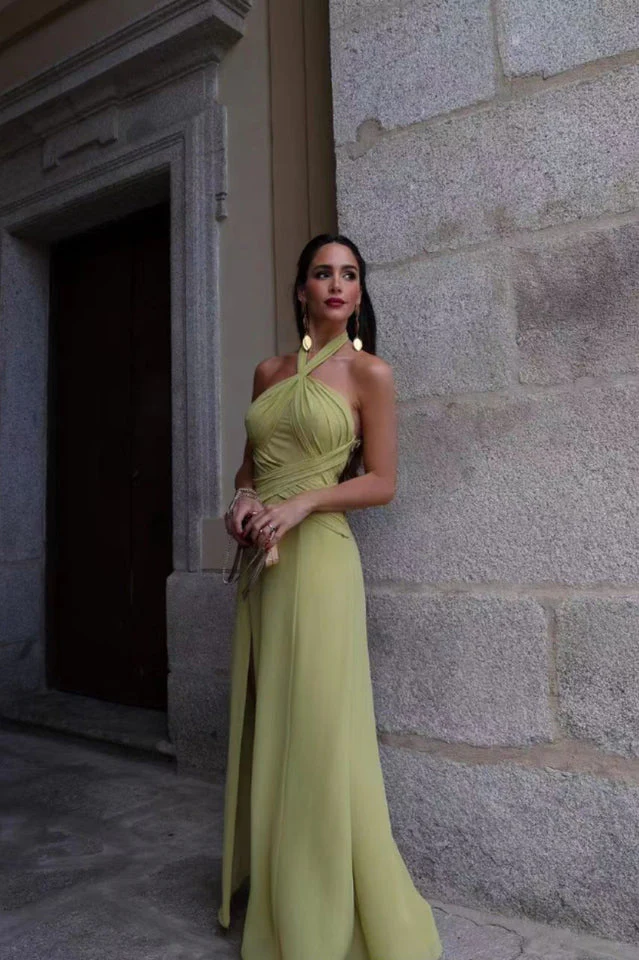 Halter Neck Maxi Swing Dress - Image 3