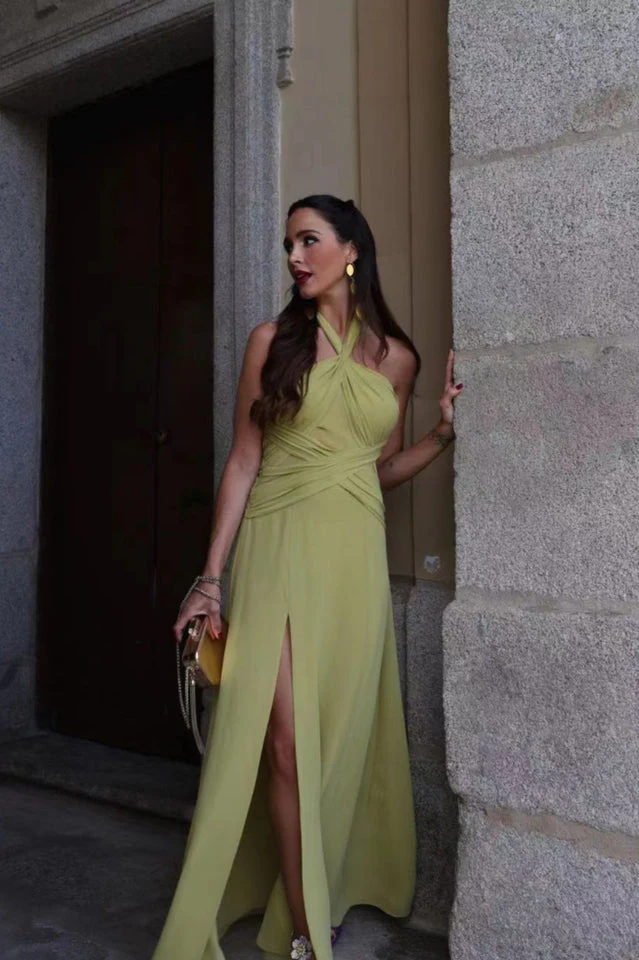 Halter Neck Maxi Swing Dress - Image 4