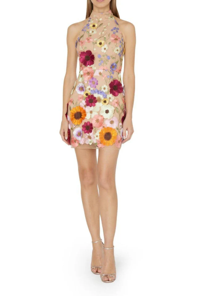 Hariet 3D Floral Embroidered Dress - Image 4