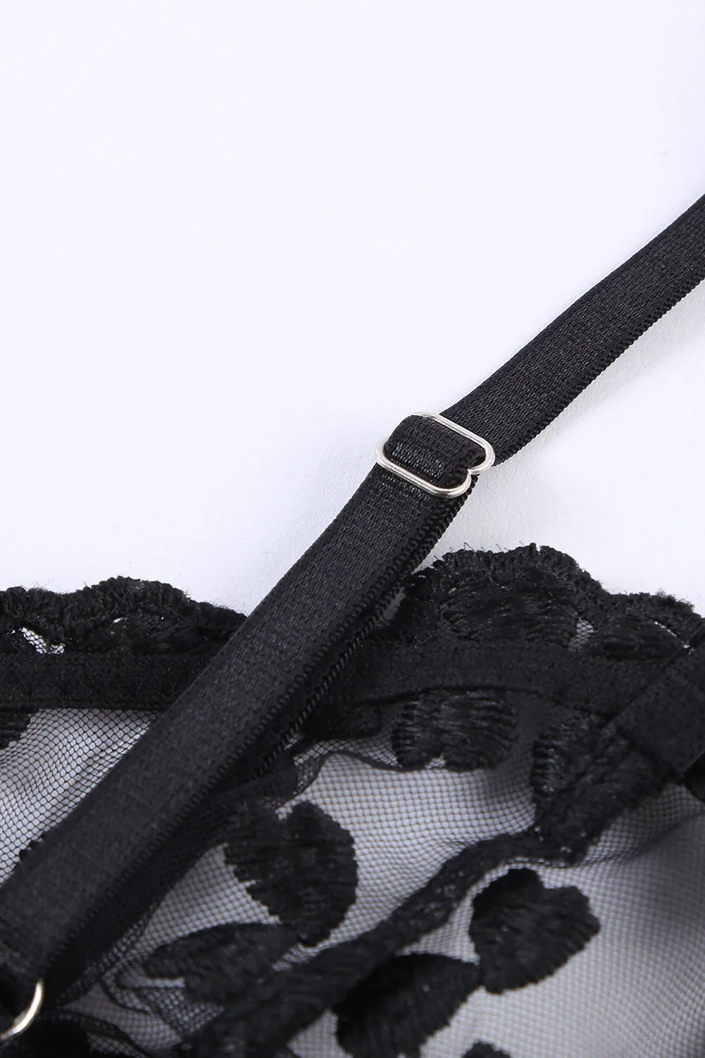 Heart Print Bowknot Decor Bralette Set - Image 17