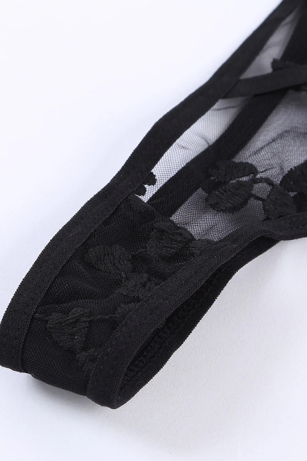 Heart Print Bowknot Decor Bralette Set - Image 18