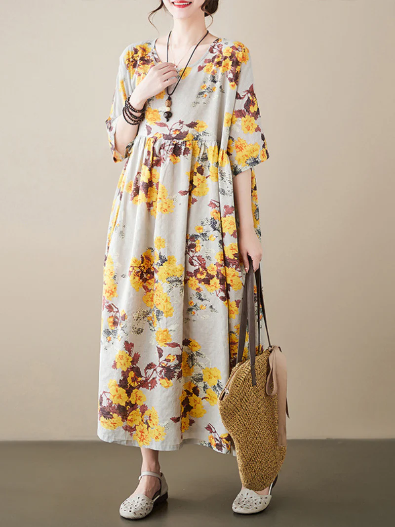 Heaven On Earth Round Neck Smock Dress - Image 2