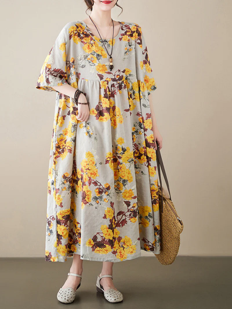 Heaven On Earth Round Neck Smock Dress - Image 3