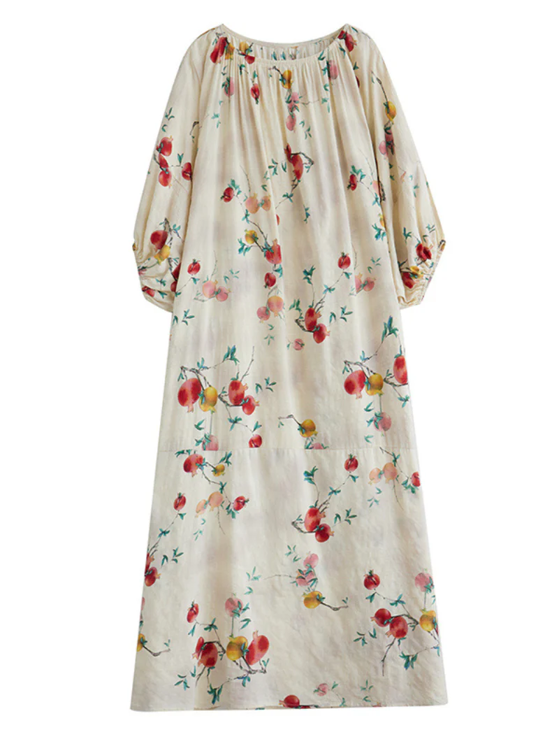 Here's Looking Printed Loose A-Line Dress - Image 4