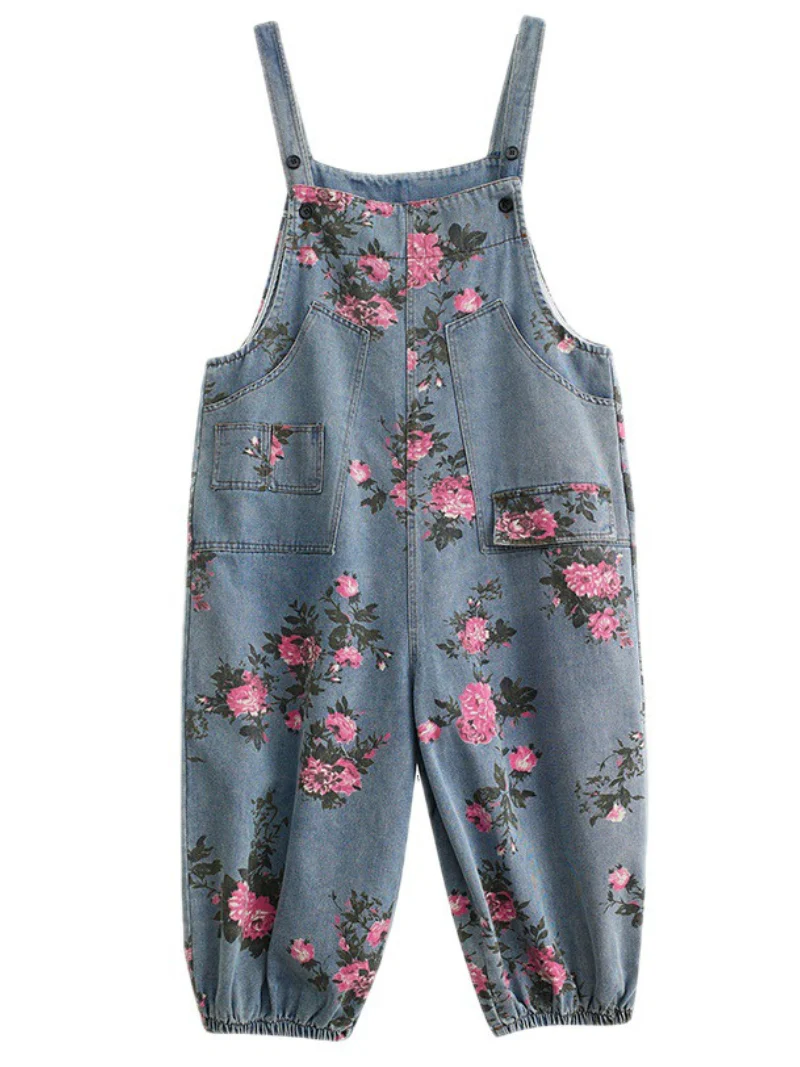 Hey Denim High Waist Loose Baggy Dungarees - Image 2