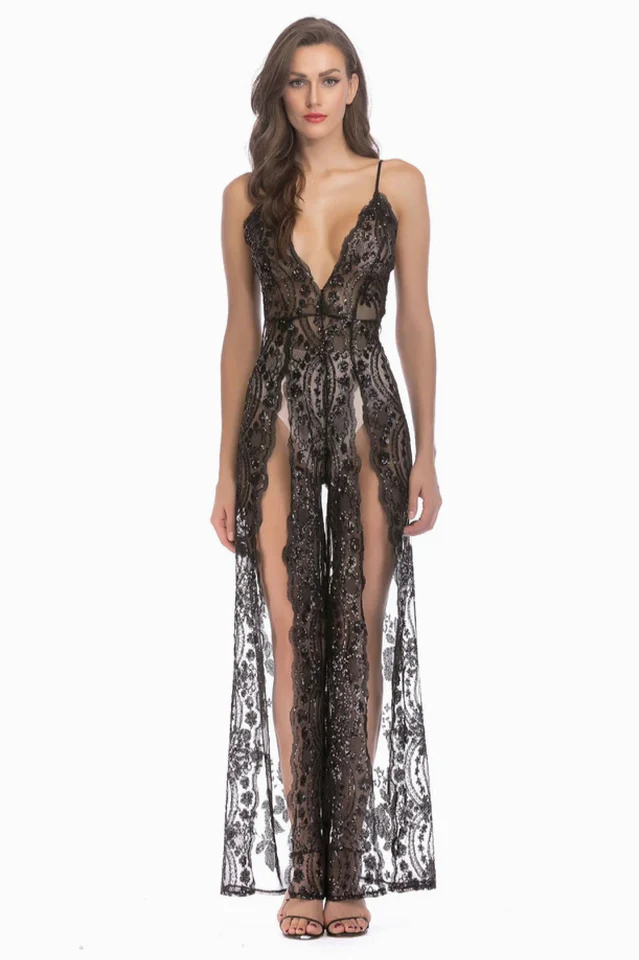 High Slit Backless Boho Cocktail Gown - Image 3
