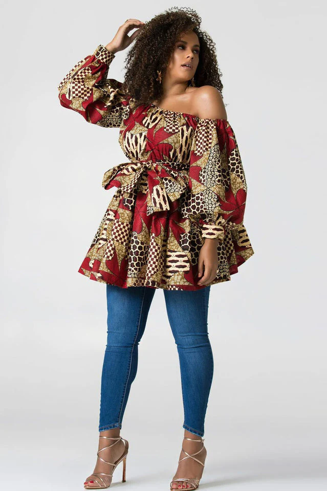 High Waist Boho Print Summer Dress - Image 2