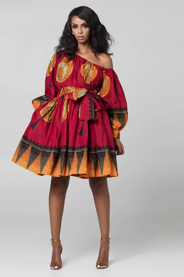 High Waist Boho Print Summer Dress - Image 8