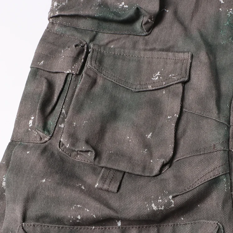 HIGH WaistED CARGO TROUSERS - DARK GREY - Image 7