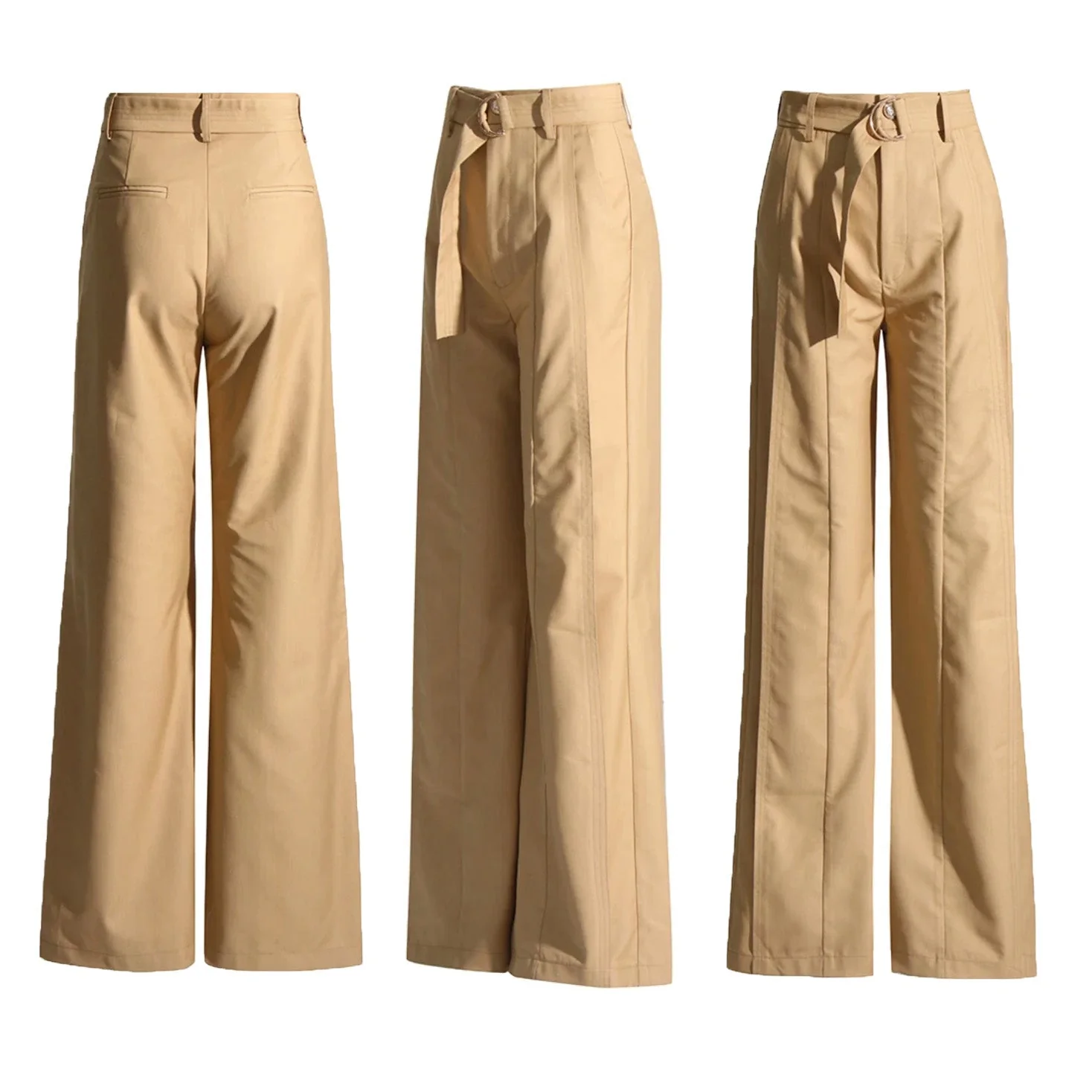 HIGH WaistED WIDE TROUSERS - MUSTARD - Image 3