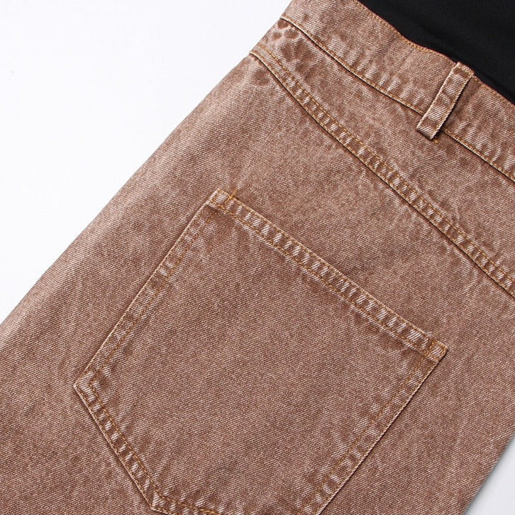 SACHIE KNEES Waist FLARED DENIM PANTS - Image 13