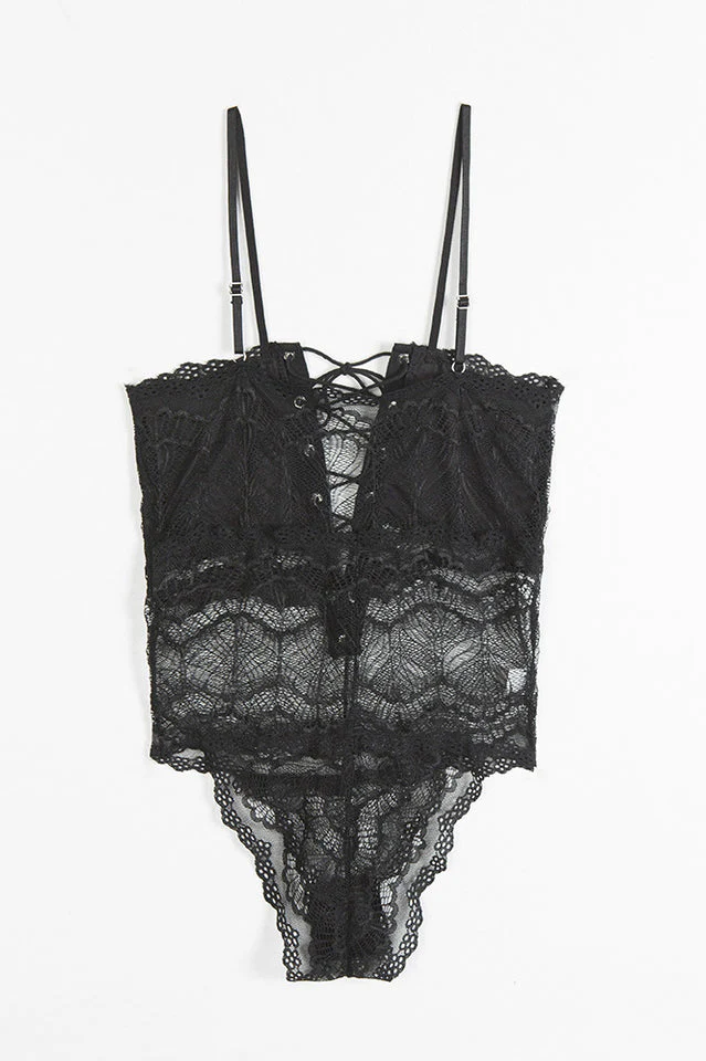 Hollow Out Lace Bodysuit & Lingerie - Image 10