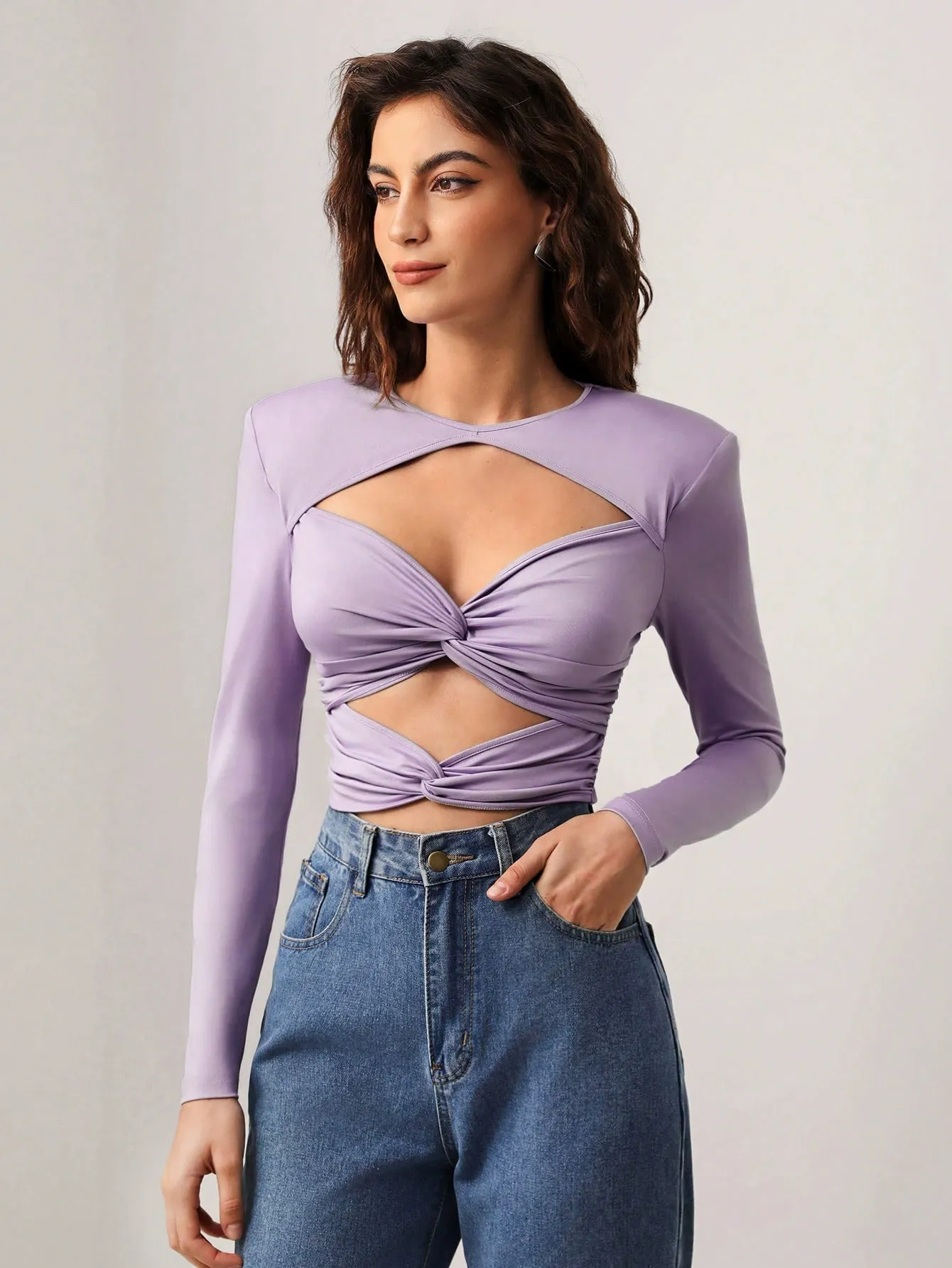 ALLA Cutout Long-Sleeve Top