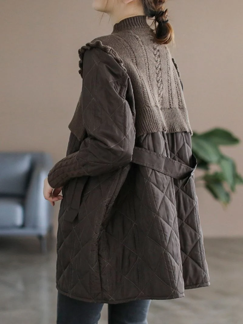 I'm look Pretty With Warm Cotton-Padded Jacket Coat - Image 4