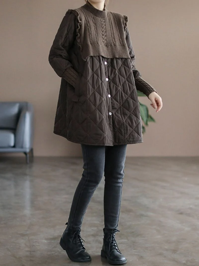 I'm look Pretty With Warm Cotton-Padded Jacket Coat - Image 9