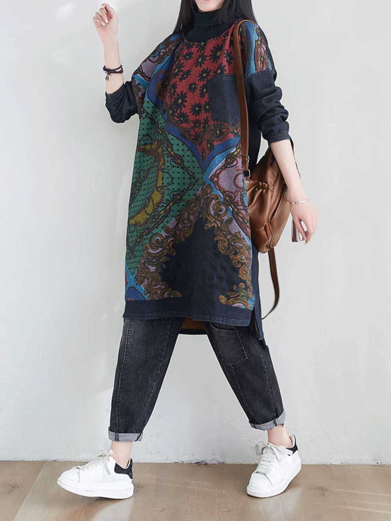 I'm stronger High-Neck Sweater Midi Dress - Image 10