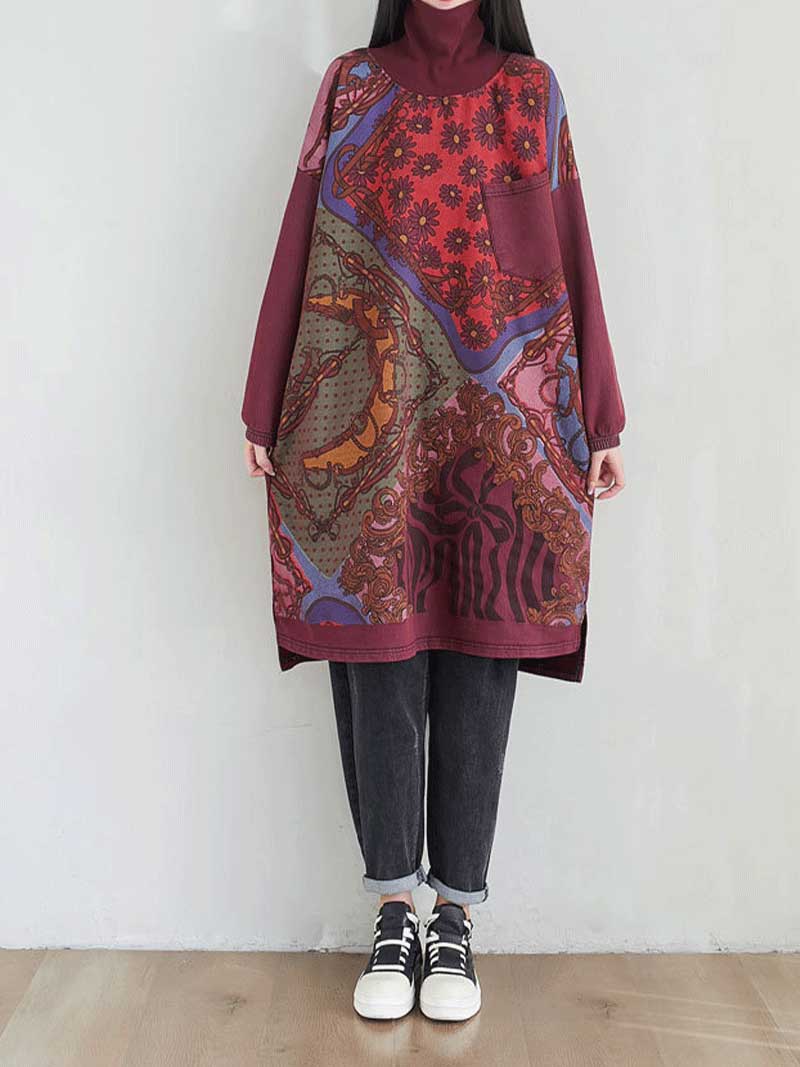 I'm stronger High-Neck Sweater Midi Dress - Image 3