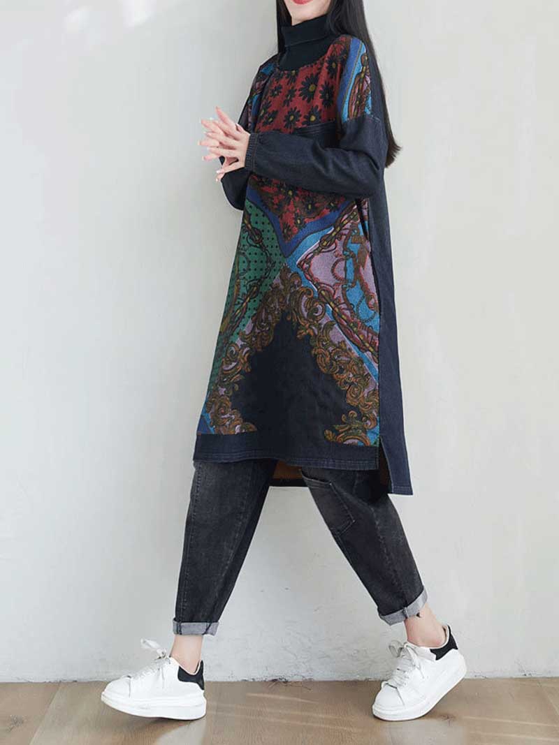 I'm stronger High-Neck Sweater Midi Dress - Image 5