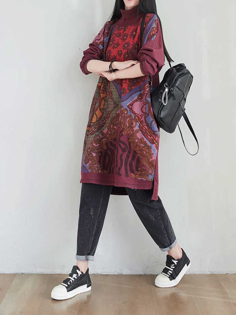 I'm stronger High-Neck Sweater Midi Dress - Image 6