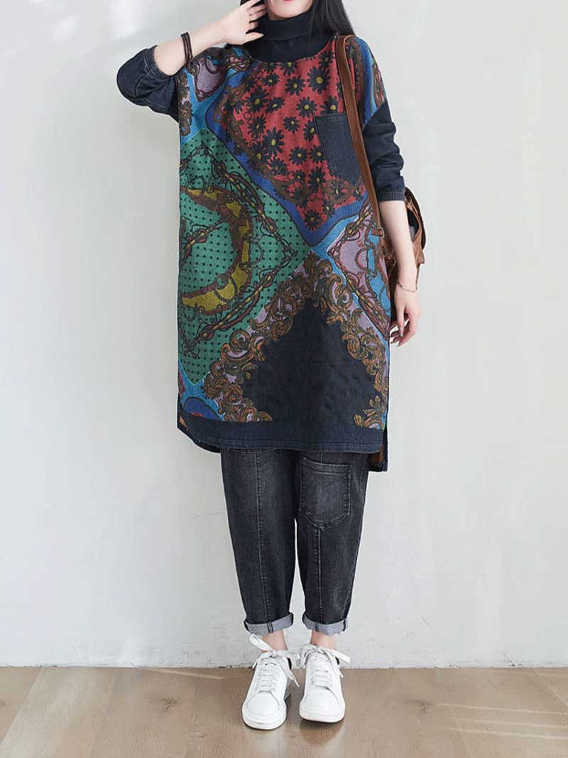 I'm stronger High-Neck Sweater Midi Dress - Image 8