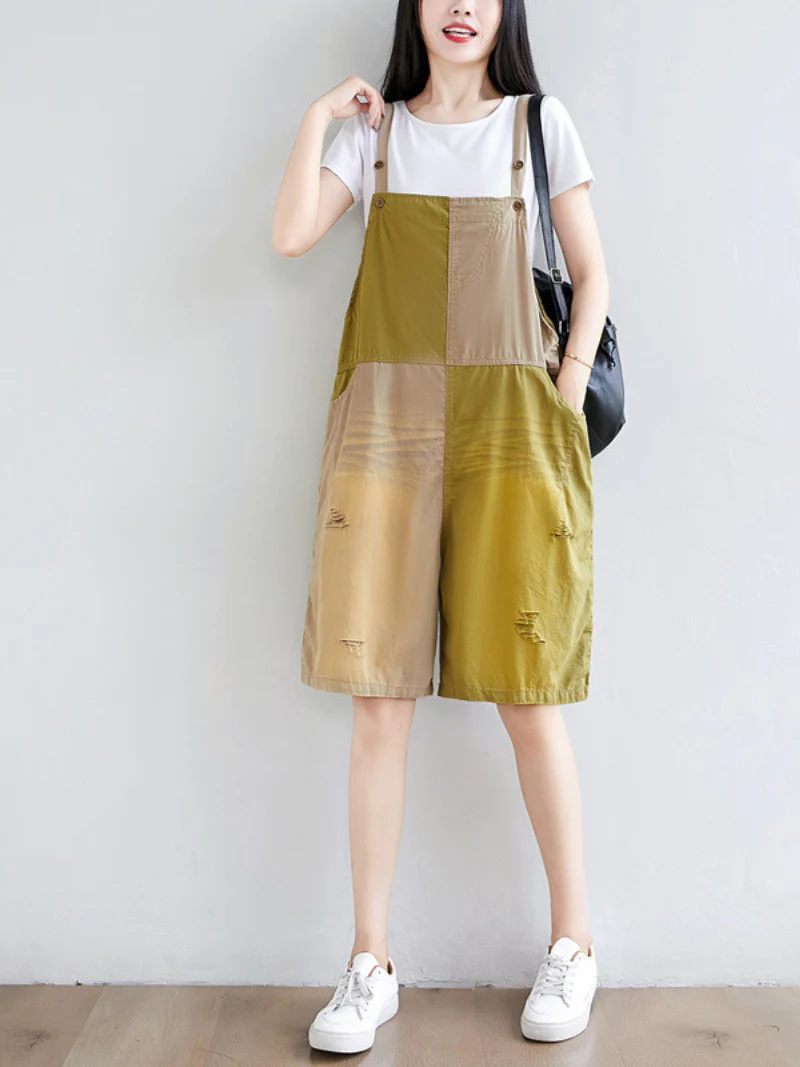 In My Heart Denim Loose Short Dungarees - Image 3