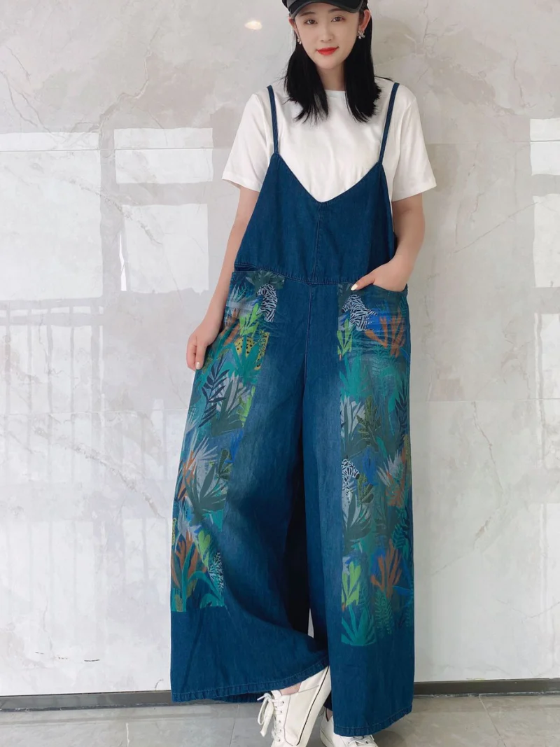 In My Heart Summer Printed Overalls - Image 5
