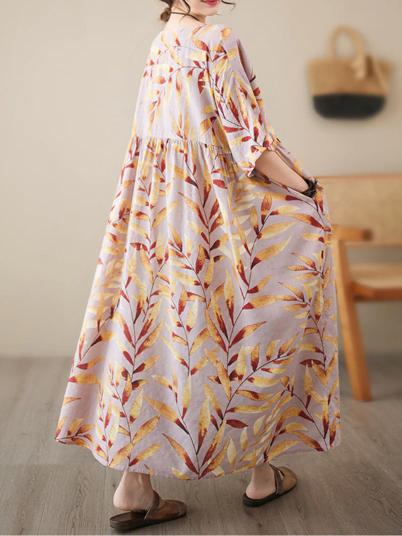 In Your Eyes Round Neck Floral Smock Dress - Image 2