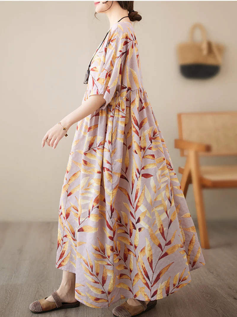 In Your Eyes Round Neck Floral Smock Dress - Image 3