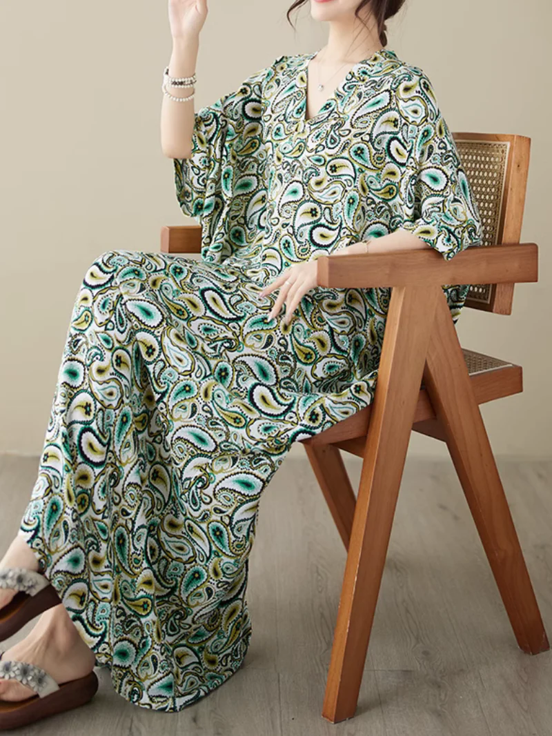 Island Serenity Summer Kaftan Dress - Image 5