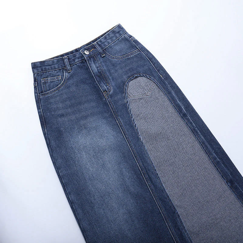 MIKA HIGHT SIDE SLIT DENIM MAXI Skirt - Image 10