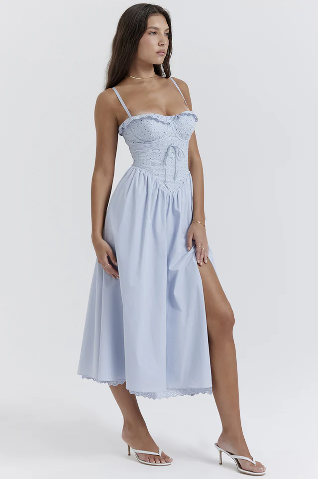 Jaime Broderie Anglais Midi Sundress - Image 5