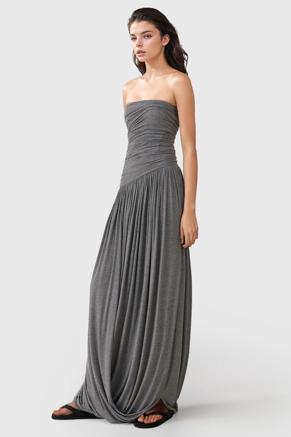 GREY JERSEY MAXY DRES - Image 5