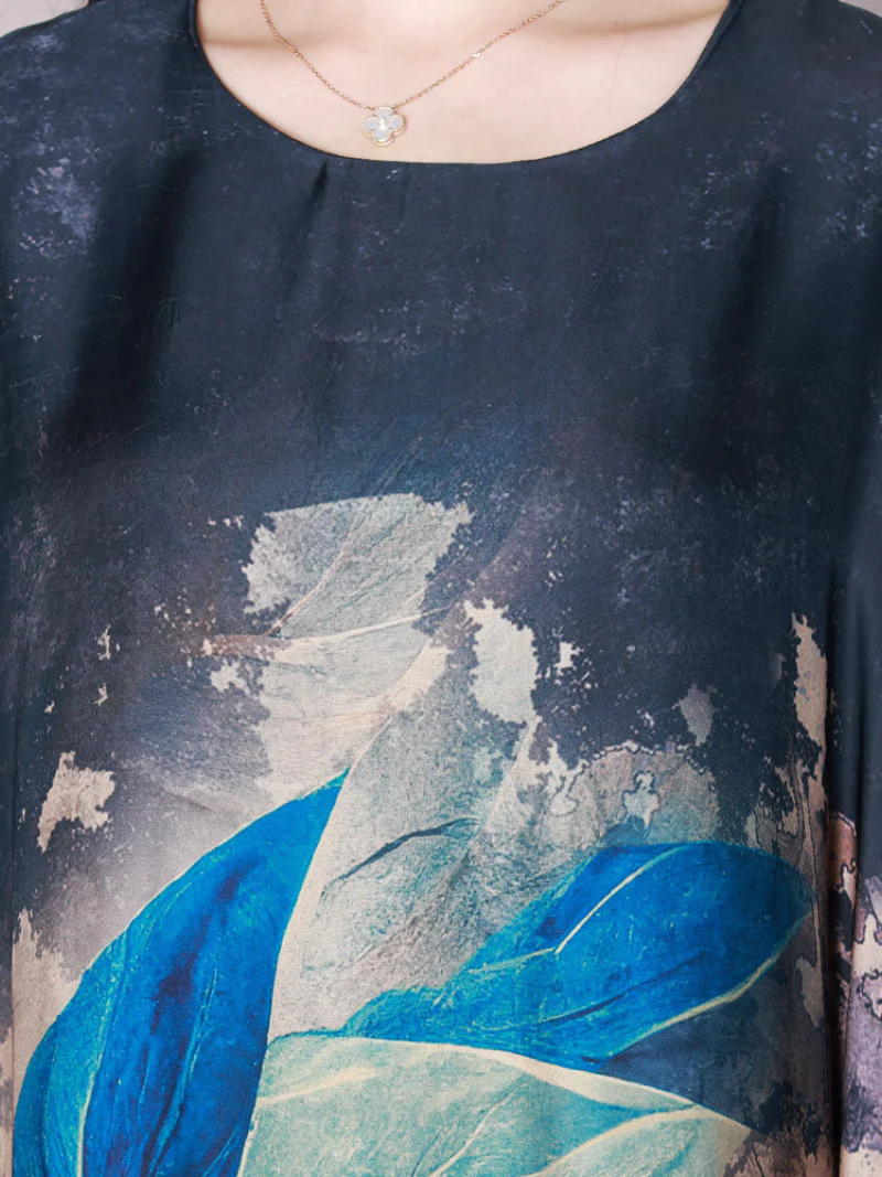 Just My Size Round Neck A-line Kaftan Dress - Image 4
