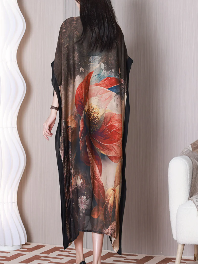Just My Size Round Neck A-line Kaftan Dress - Image 6