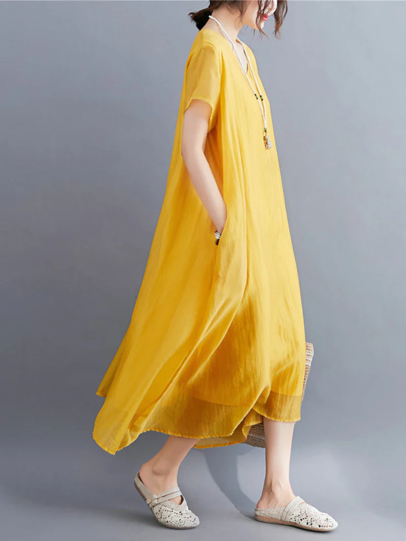 Just My Size V-neck A-line Dress - Image 10