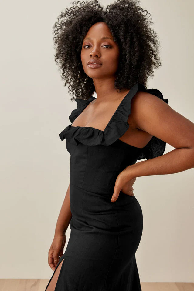 Kacie Ruffles Midi Dress - Image 11