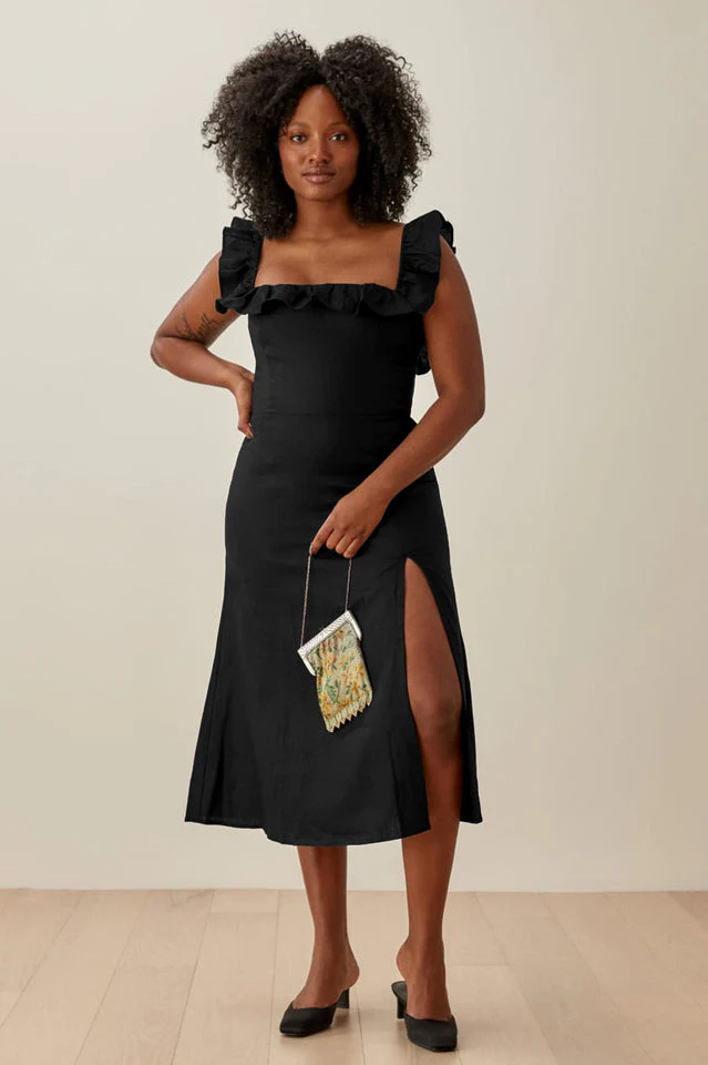 Kacie Ruffles Midi Dress - Image 9