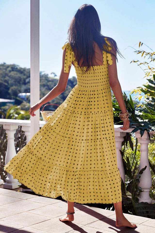 Katie Smocked Maxi Dress - Image 9